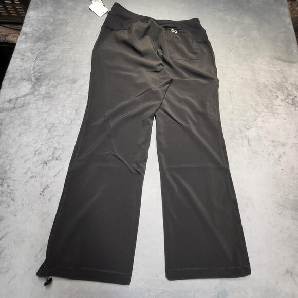 Cherokee Infinity Pants Womens Medium Petite Black Scrub Cargo Drawstring - Picture 8 of 9